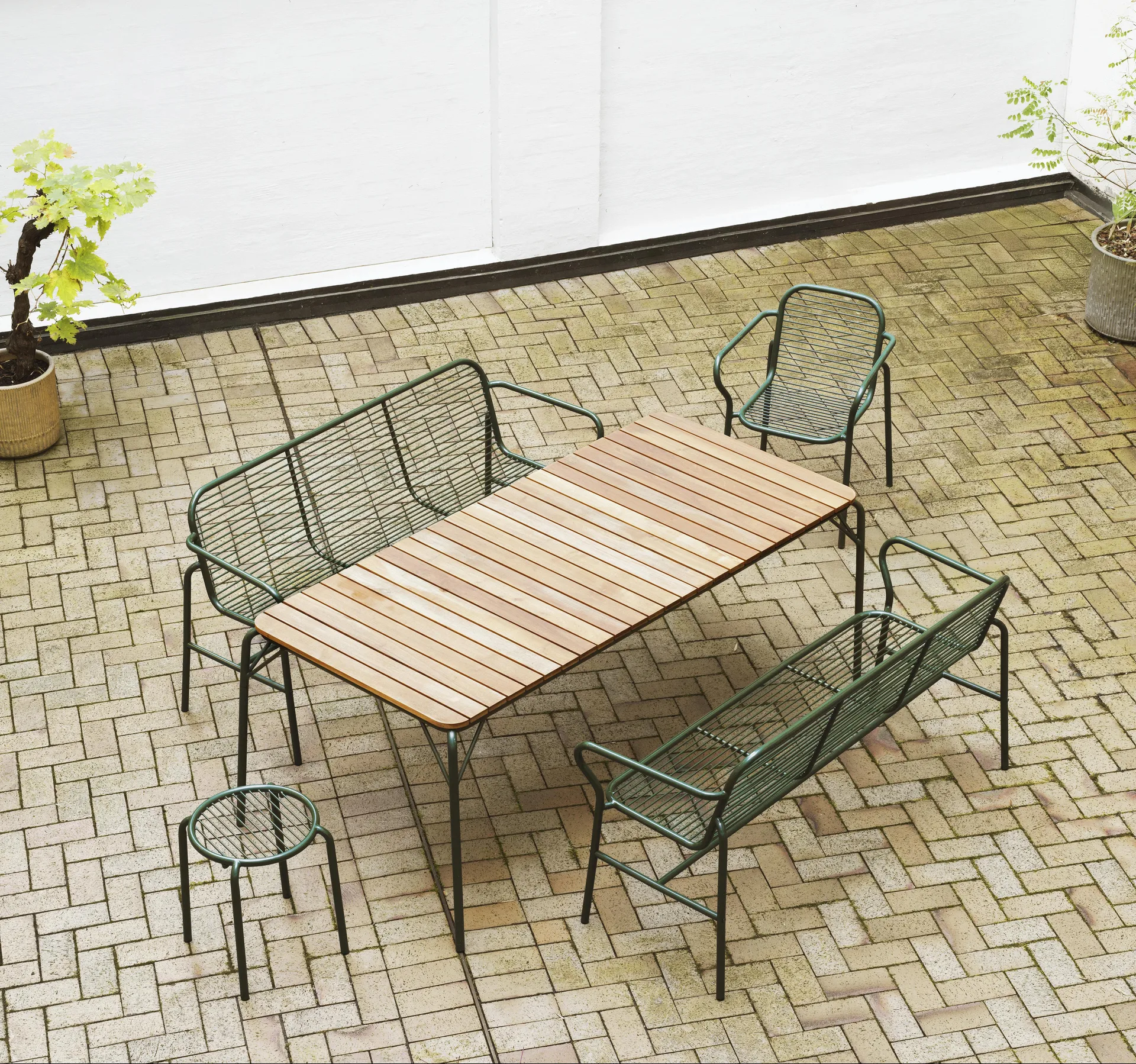 Vig rund pall, Grön, Ø41x46 cm Normann Copenhagen