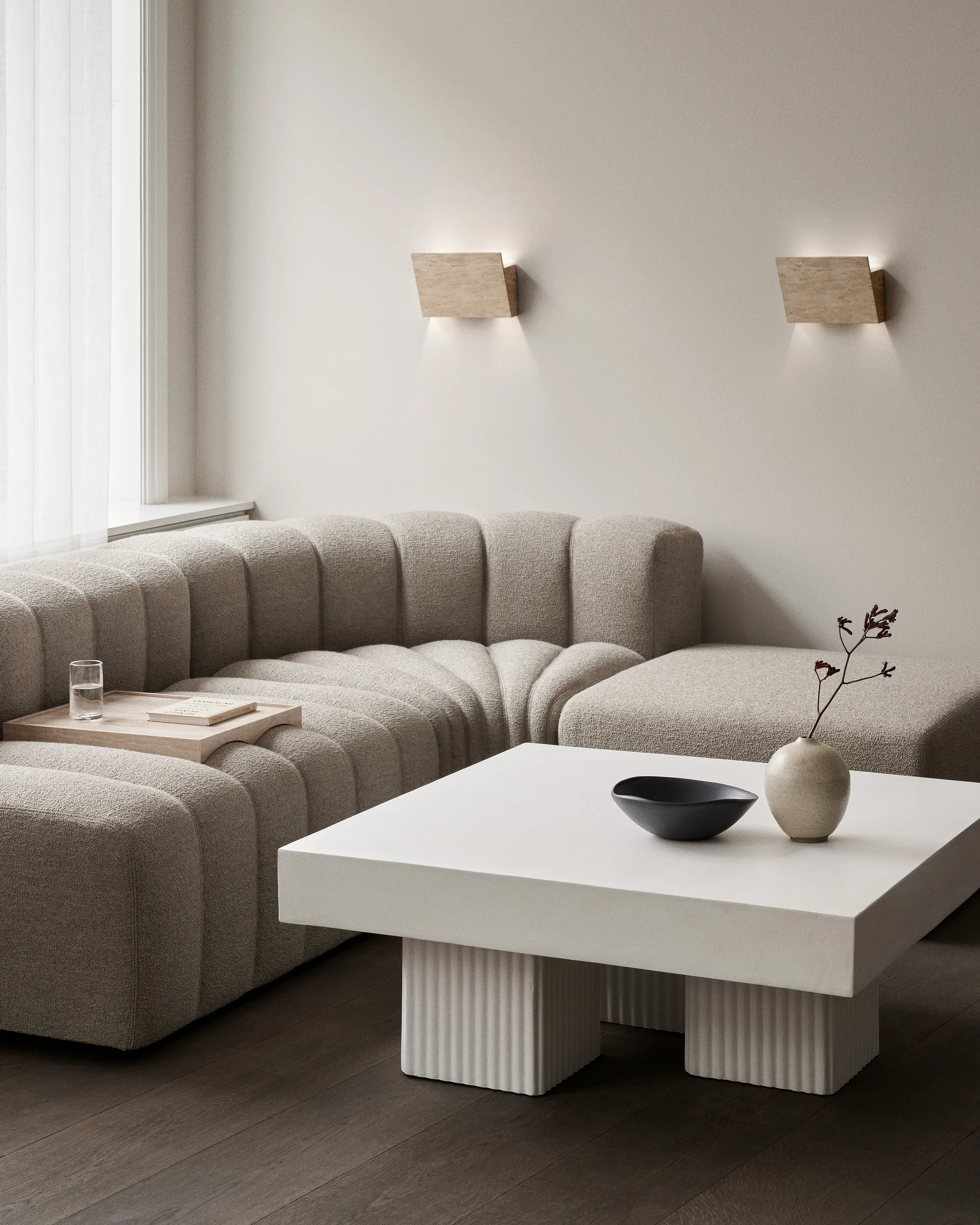 Gallery vägglampa, Travertin NORR11