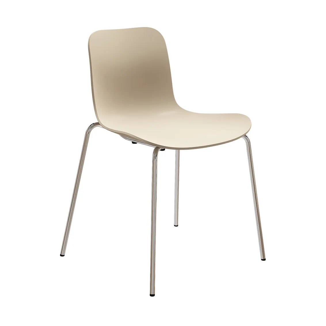 Langue stol, Ecru-kromat stativ NORR11 Langue stol, Ecru-kromat stativ NORR11