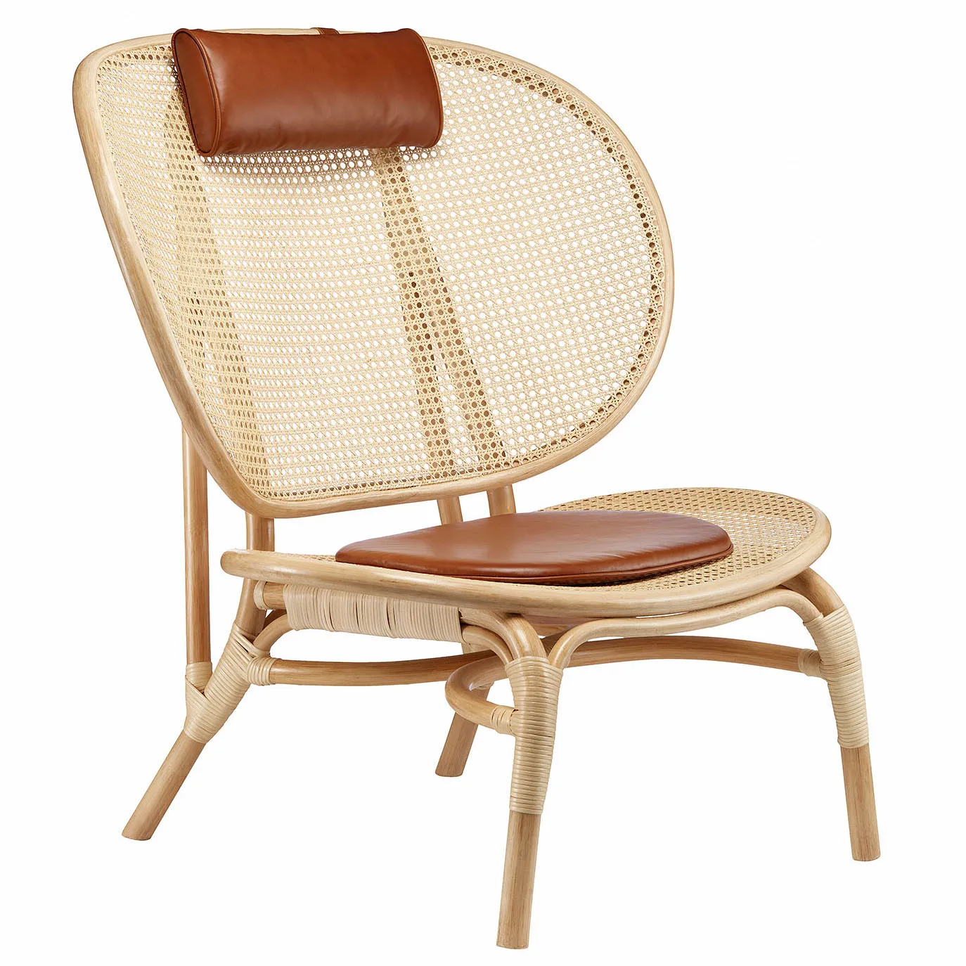 Nomad loungestol, Natur-cognac läder NORR11