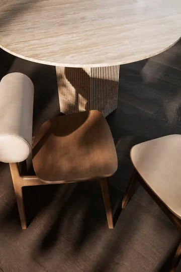 Soho matbord - Beige travertin, Ø120x72 cm - NORR11