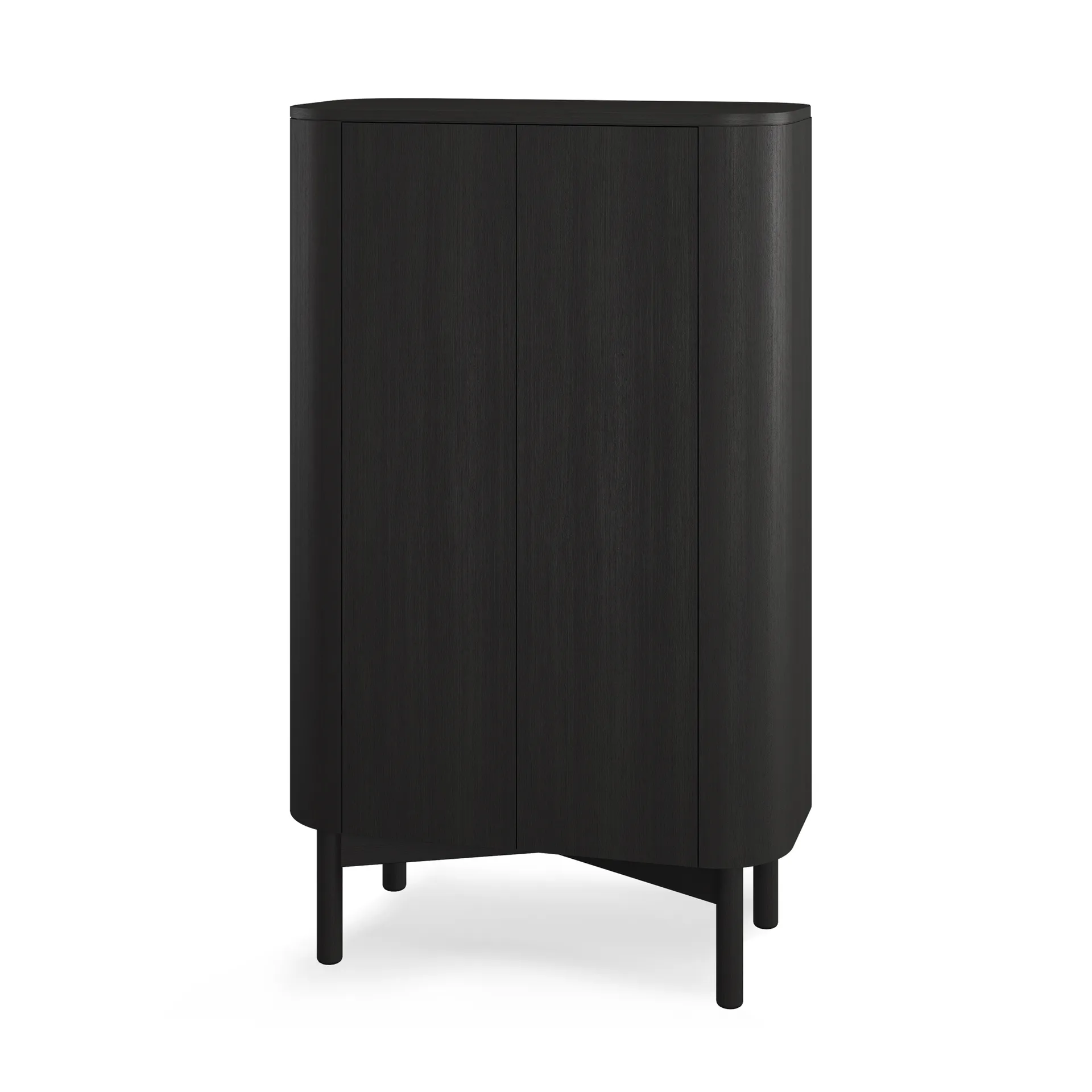 Loud tall skåp 143 cm, Black painted oak Northern