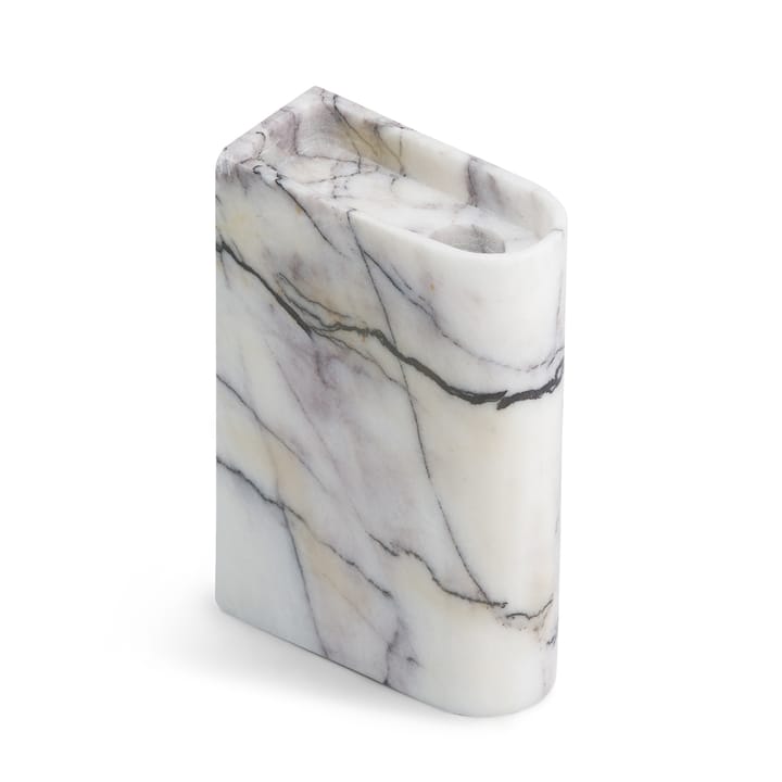 Monolith ljushållare medium - Mixed white marble - Northern