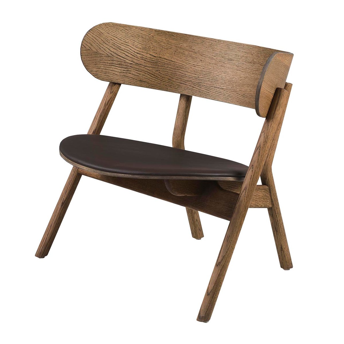 Northern Oaki loungestol lädersits Rökt ek | Skandinavisk Design | Stolar | Brun