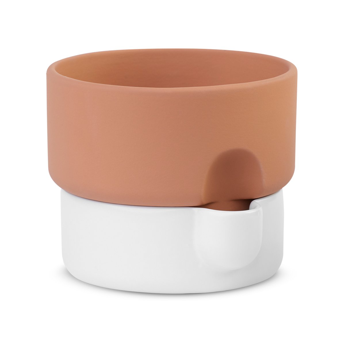 Northern Oasis självvattnande kruka medium 20,5 cm Terracotta-Vit