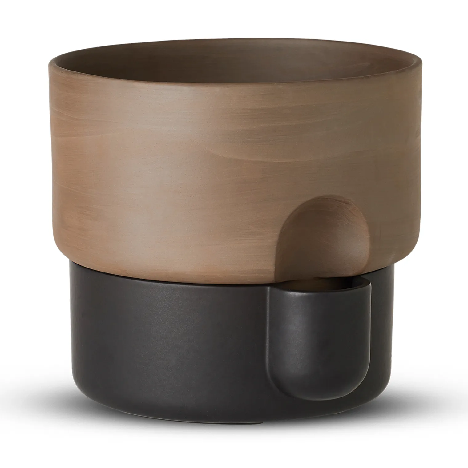 Oasis självvattnande kruka stor Ø27.5 cm, Mörkbrun Northern