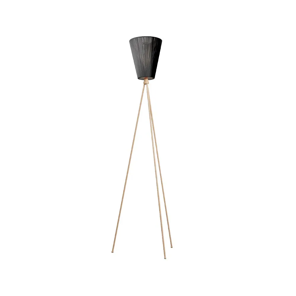 Northern Oslo Wood golvlampa black, beige stativ