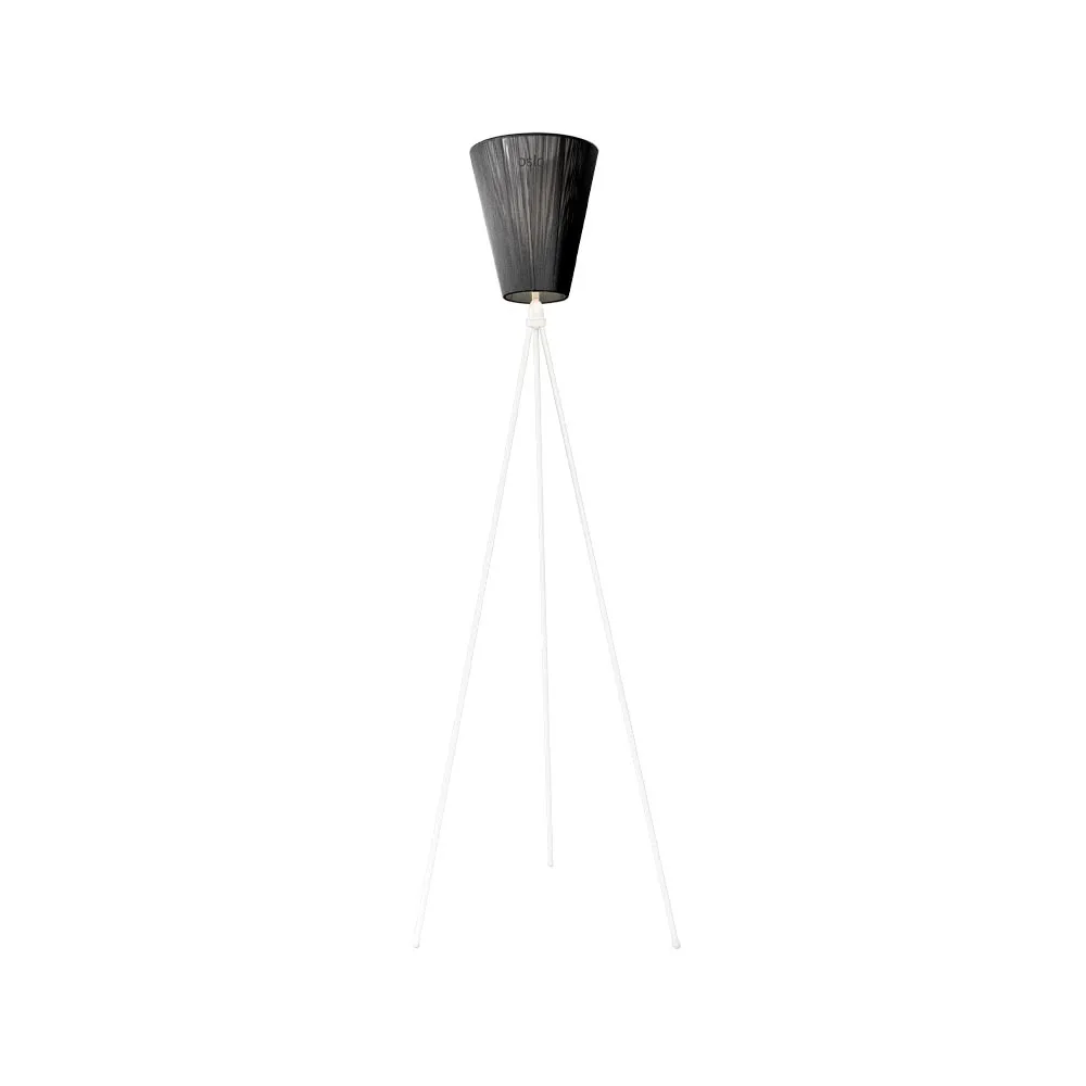 Northern Oslo Wood golvlampa black, matt vitt stativ
