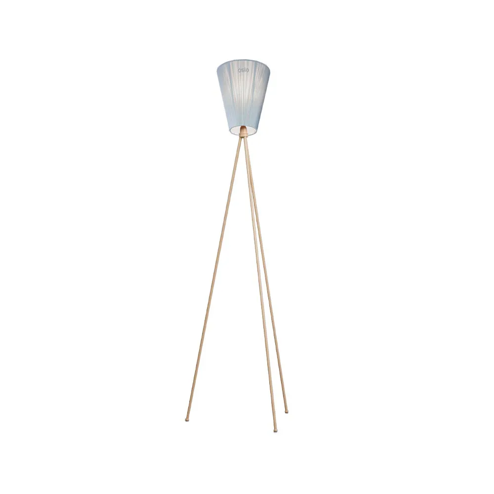 Northern Oslo Wood golvlampa light blue, beige stativ