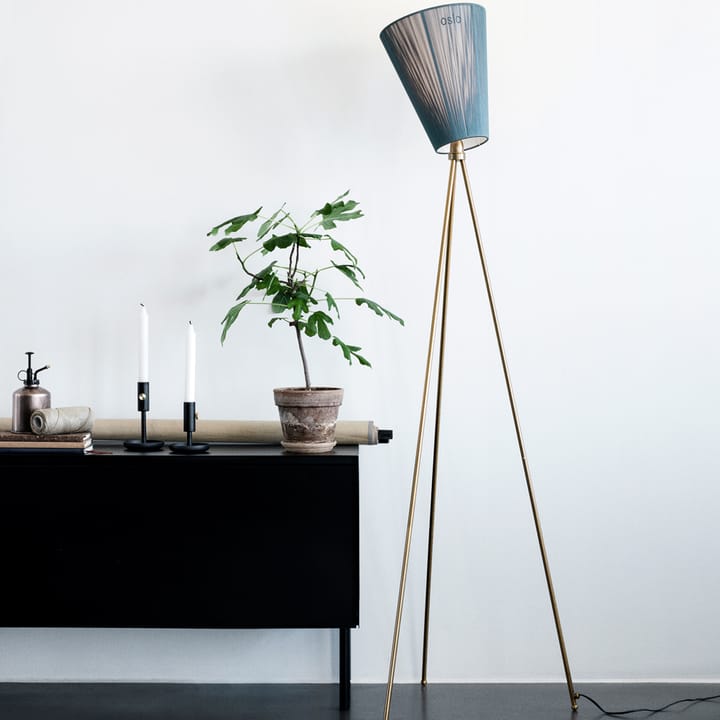 Oslo Wood Golvlampa - Light blue, matt vitt stativ - Northern