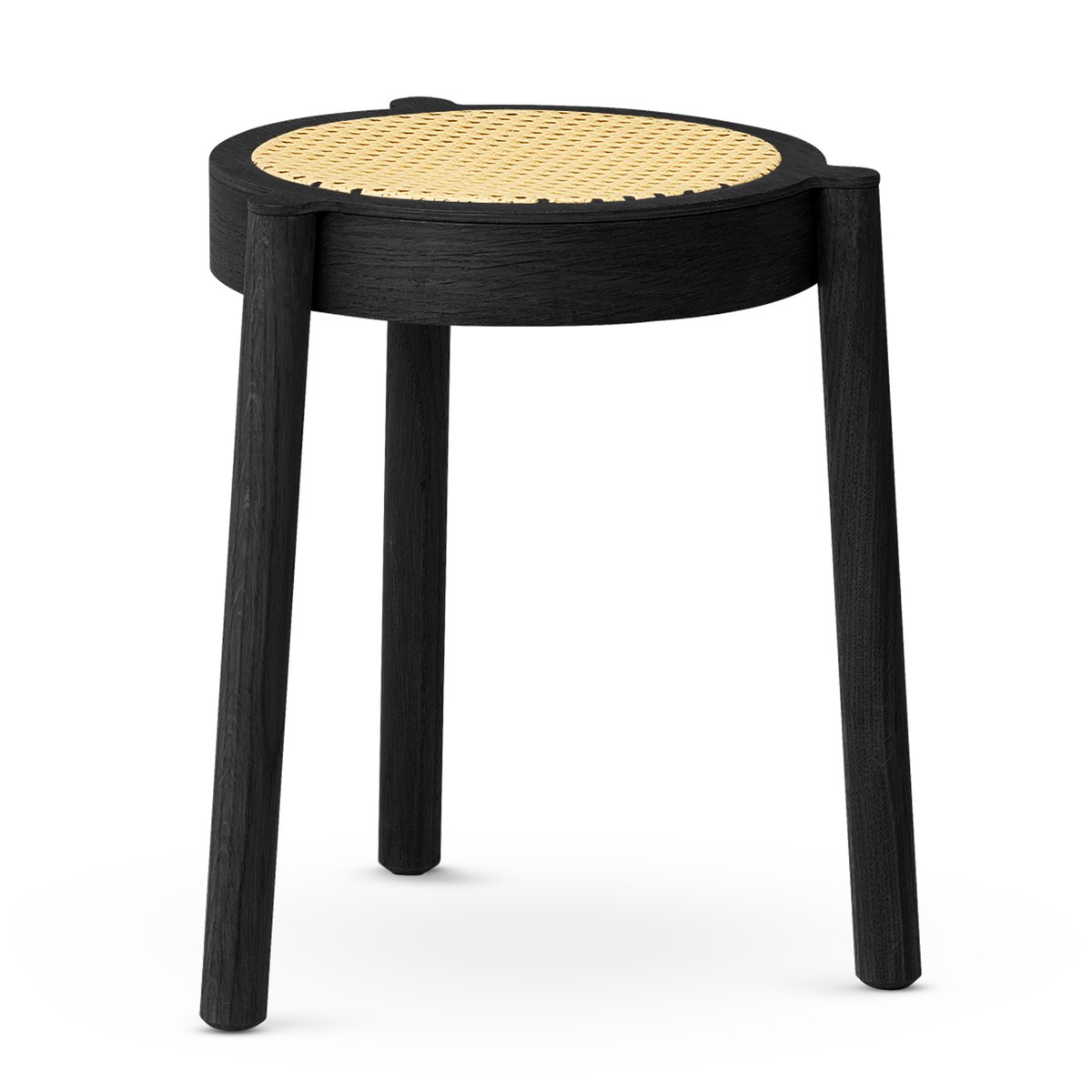 Northern Pal pall med rottingsits Svart ek | Skandinavisk Design | Pallar | Beige