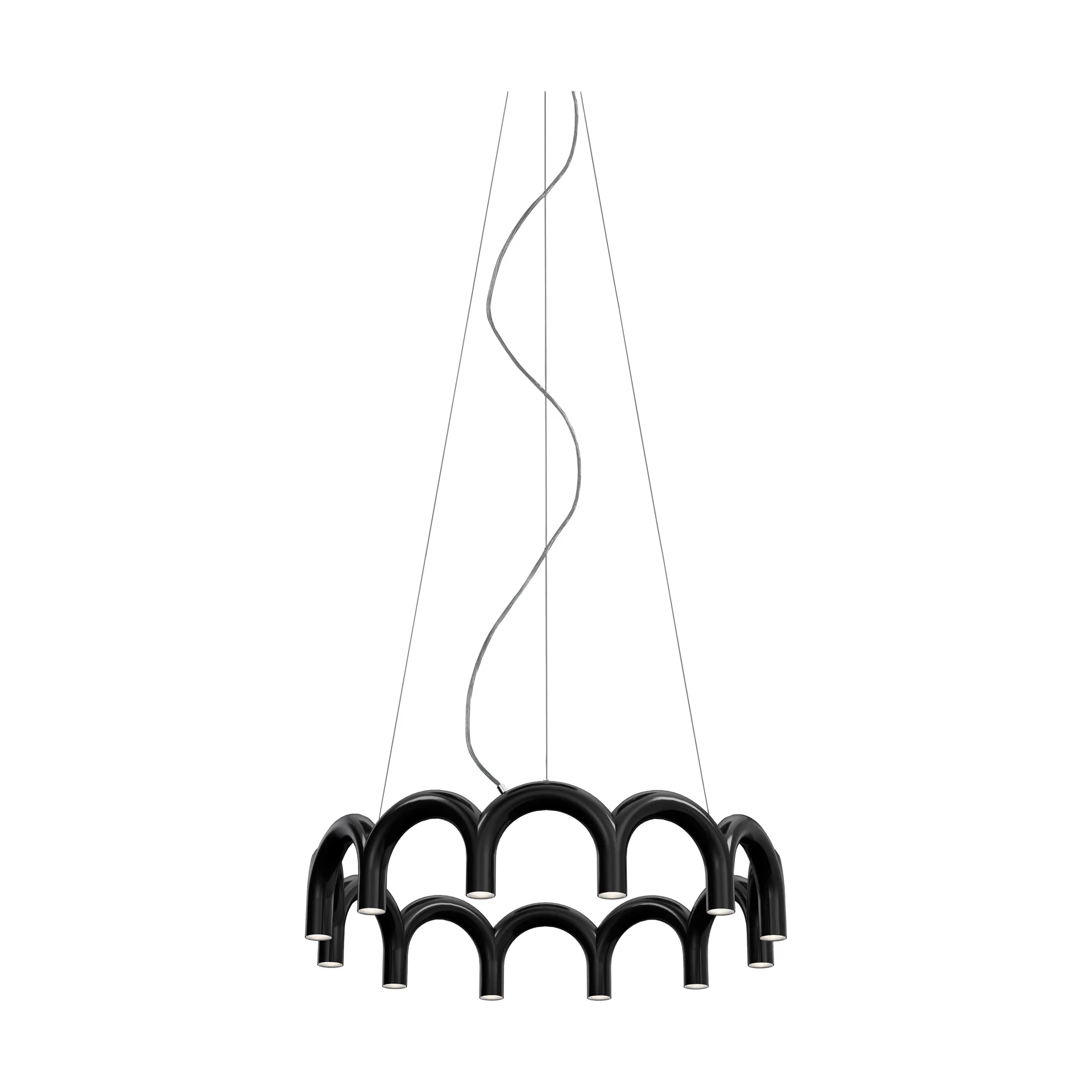 Arch circle pendel, Black, Ø98 cm Oblure
