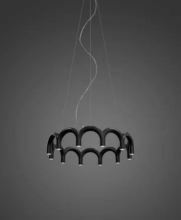 Arch circle pendel - Black, Ø98 cm - Oblure