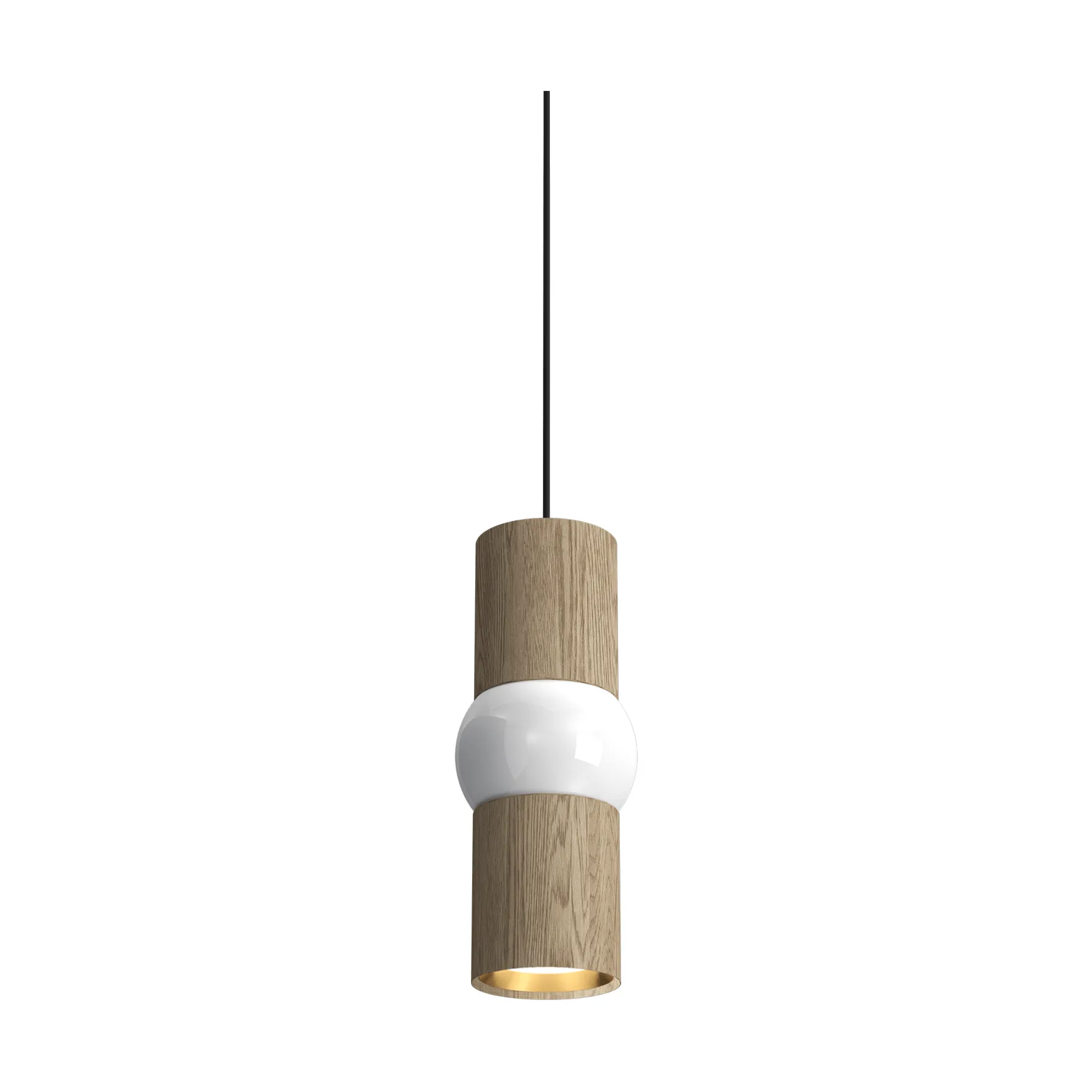 Lightbone pendel, Small 24 cm, natural oak Oblure