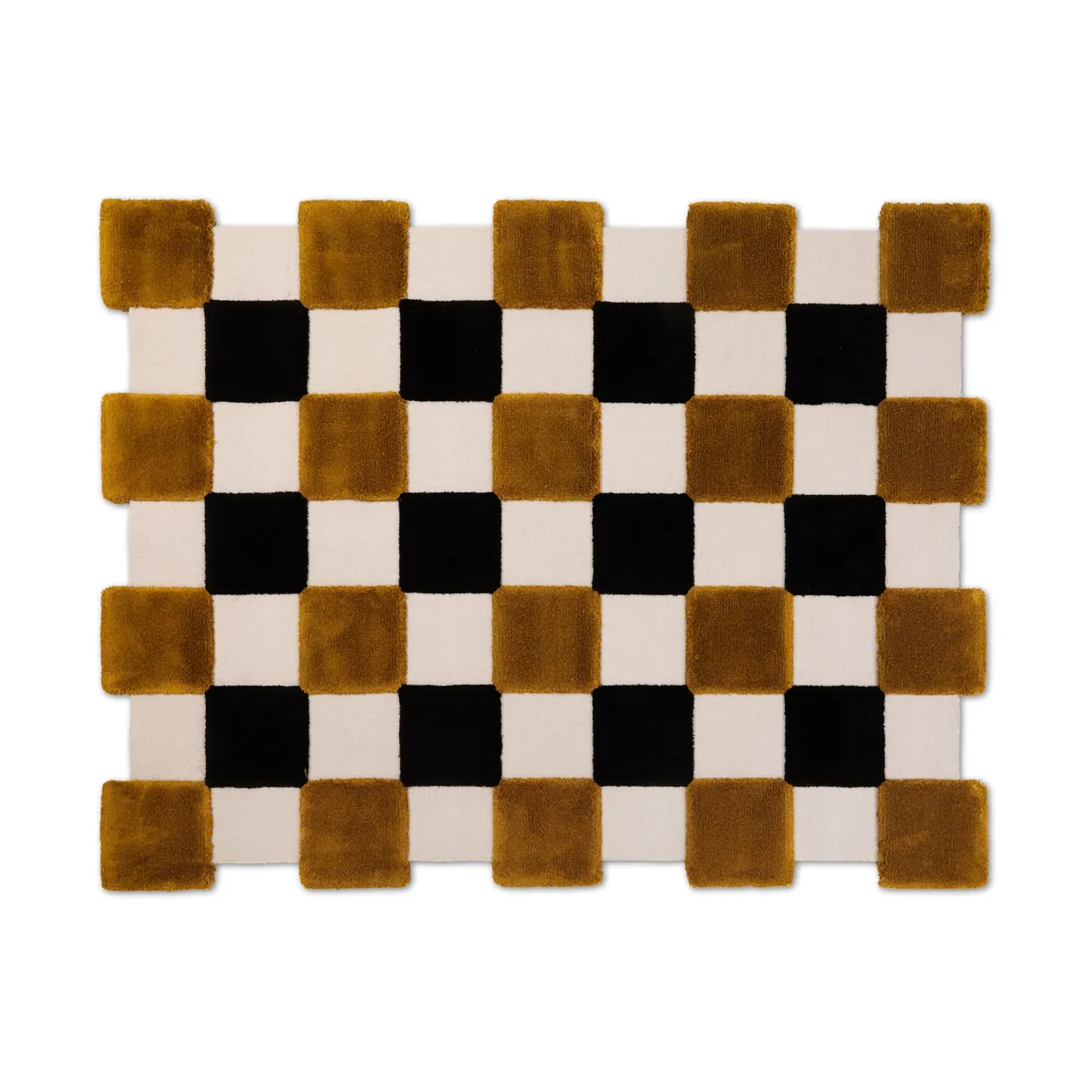 ODC Segment Rug Collection Square matta, Ochre-beige-black, 233x300 cm Ogeborg