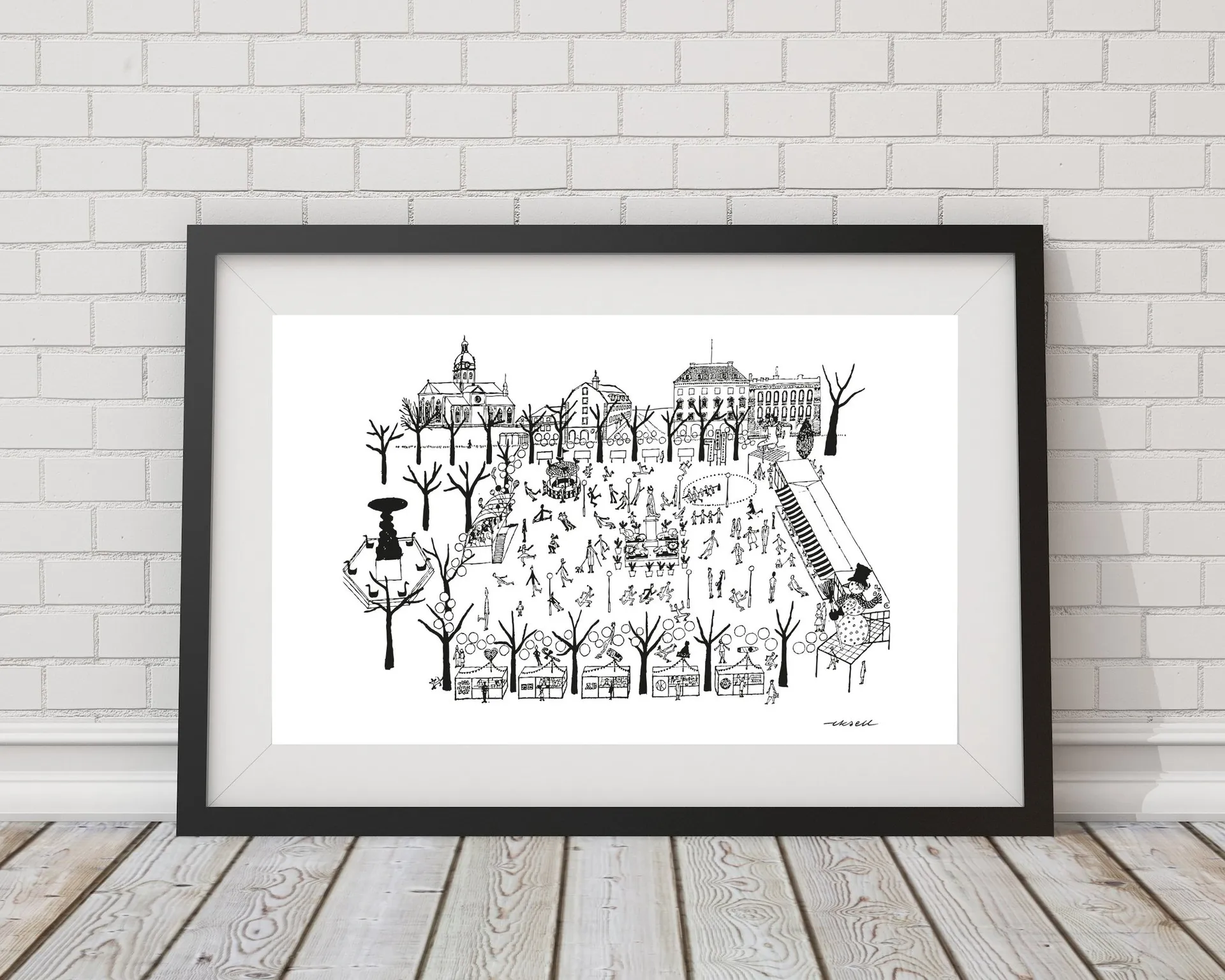 Kungsträdgården affisch, 50x70 cm Olle Eksell