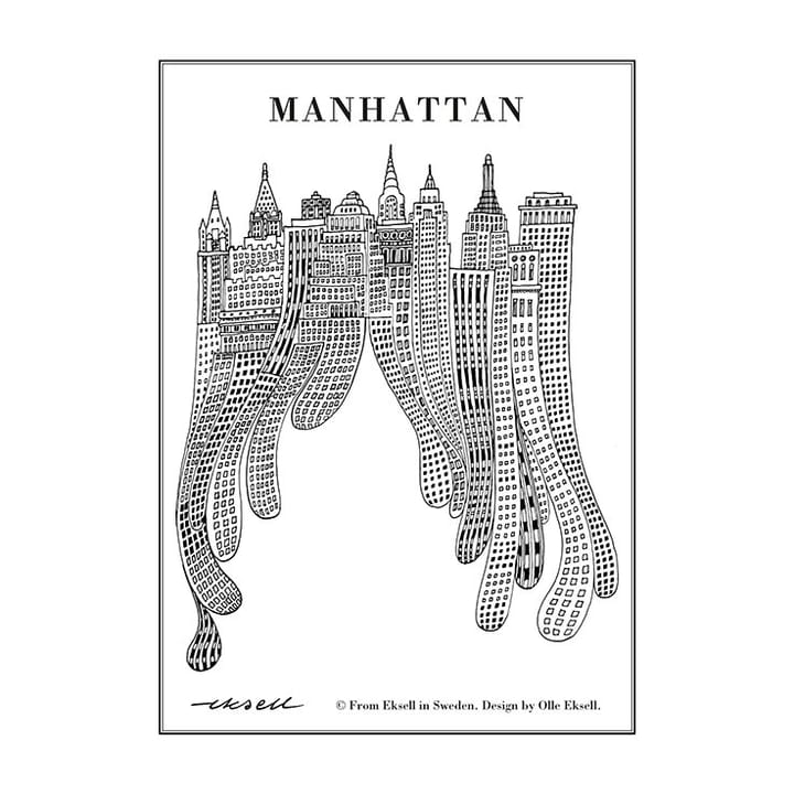 Manhattan poster - 50x70 cm - Olle Eksell
