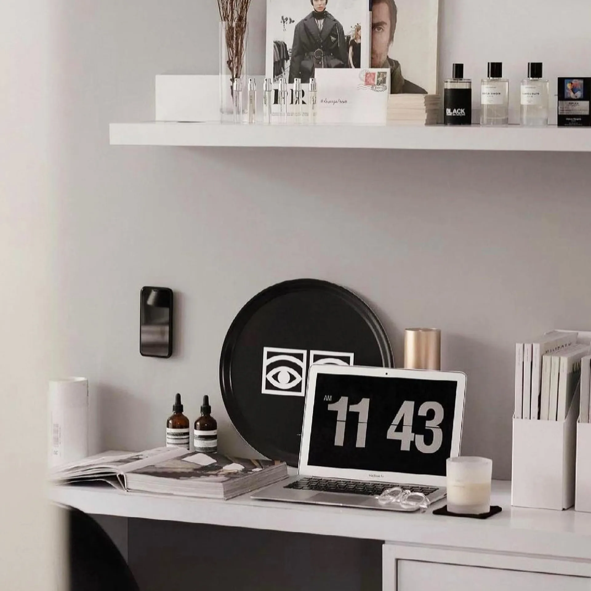 Ögon bricka Ø38 cm, Svart Olle Eksell