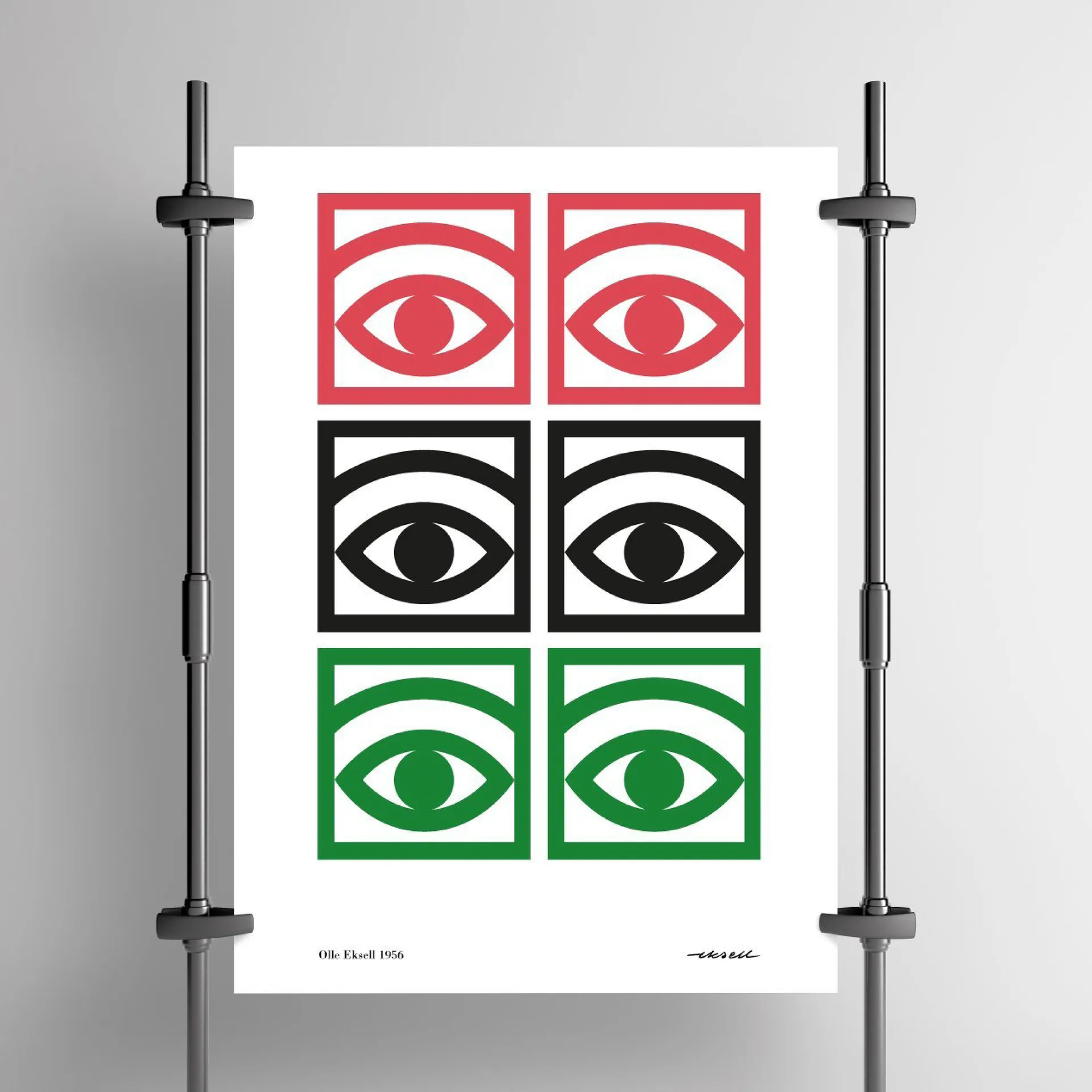 Ögon färg poster, 50x70 cm Olle Eksell