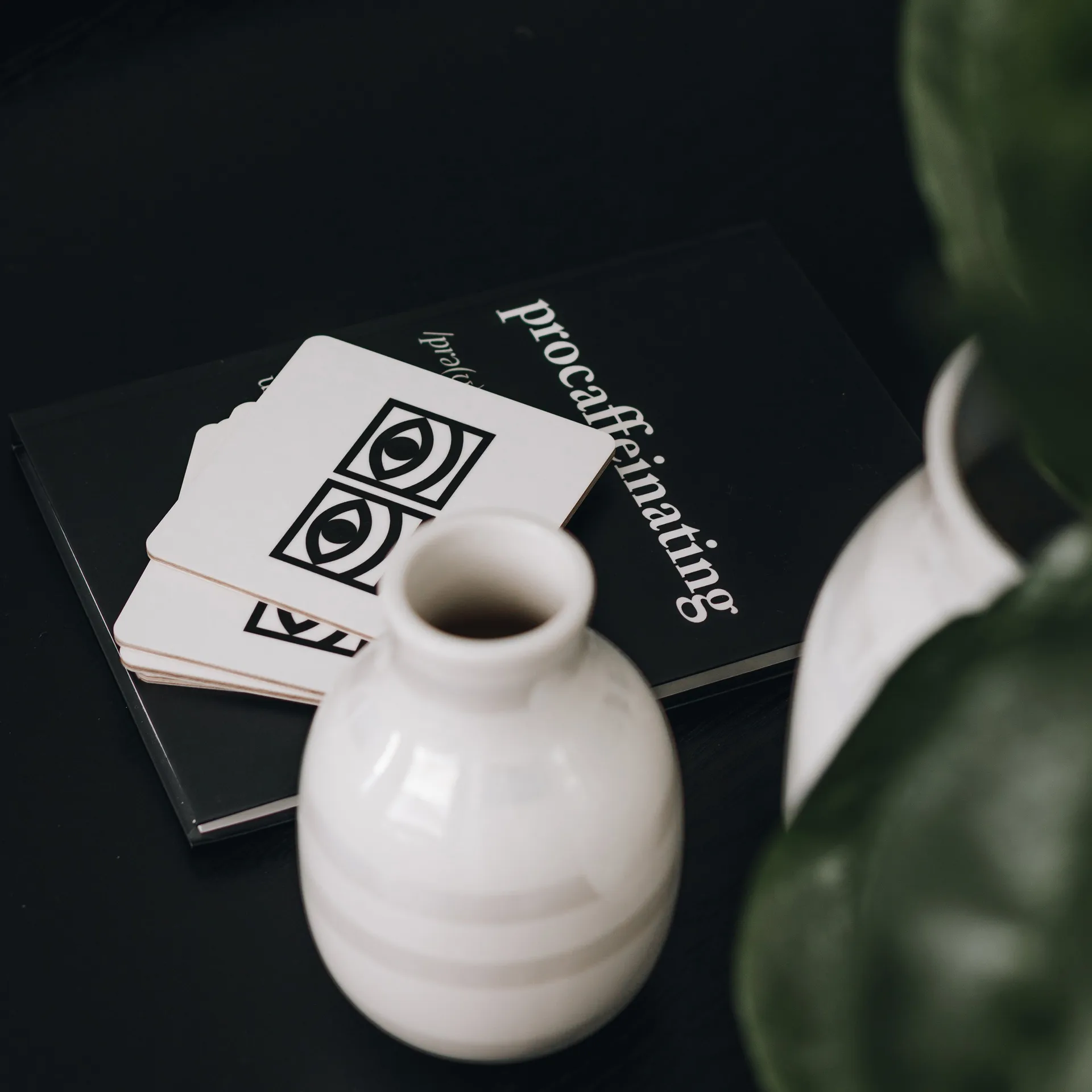 Ögon glasunderlägg 4-pack, Vit Olle Eksell