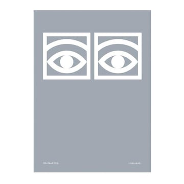 Ögon grå poster - 50x70 cm - Olle Eksell