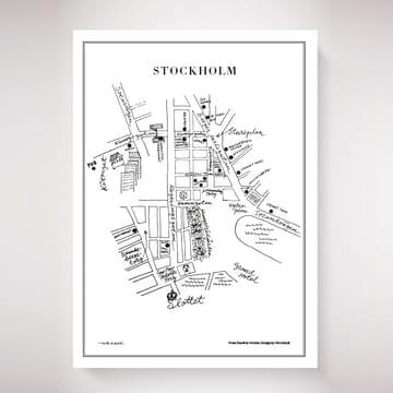 Stockholm poster - 50x70 cm - Olle Eksell
