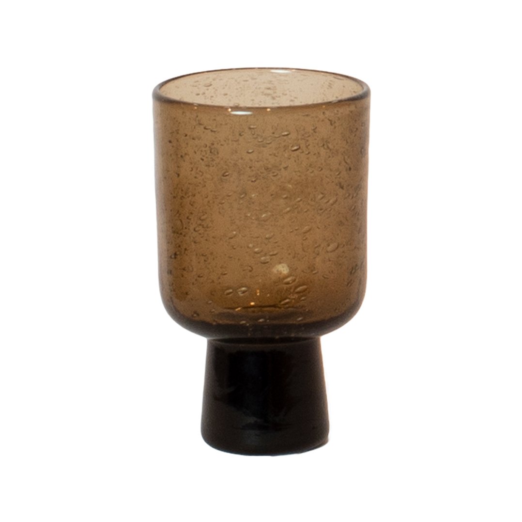 Olsson & Jensen Bari glas på fot Brun | Skandinavisk Design | Dricksglas | Brun
