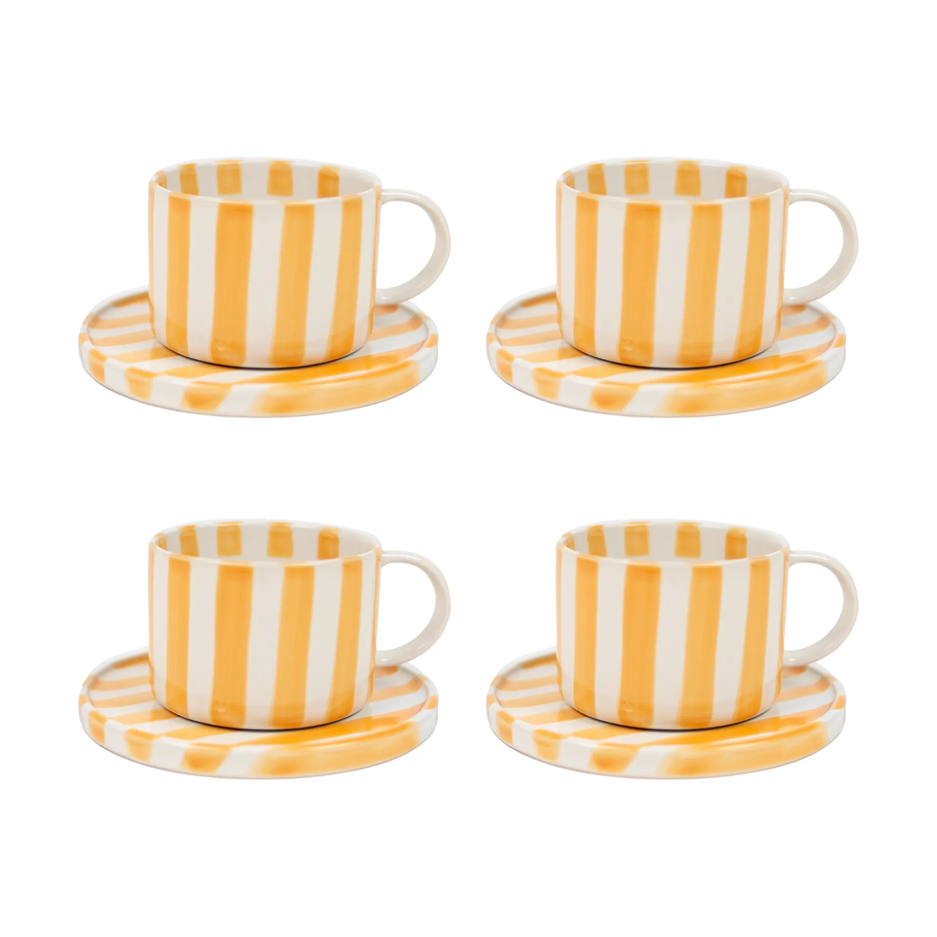 Monica kopp med fat 4-pack - Gul,  Olsson & Jensen