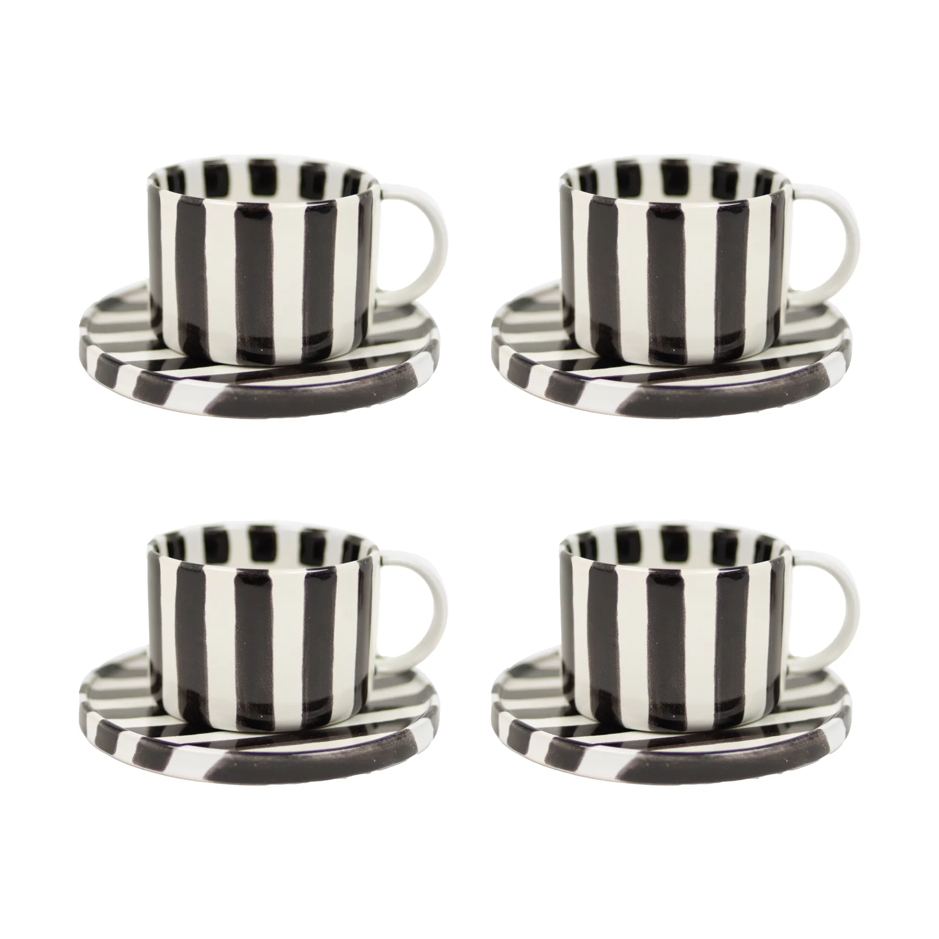 Monica kopp med fat 4-pack - Svart,  Olsson & Jensen