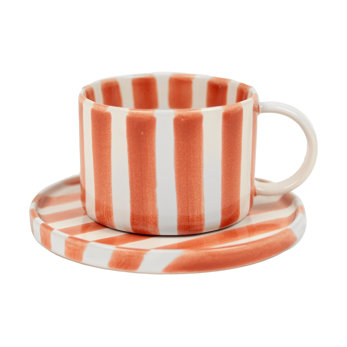 Olsson & Jensen Monica kopp med fat Rost | Skandinavisk Design | Kaffekoppar | Orange