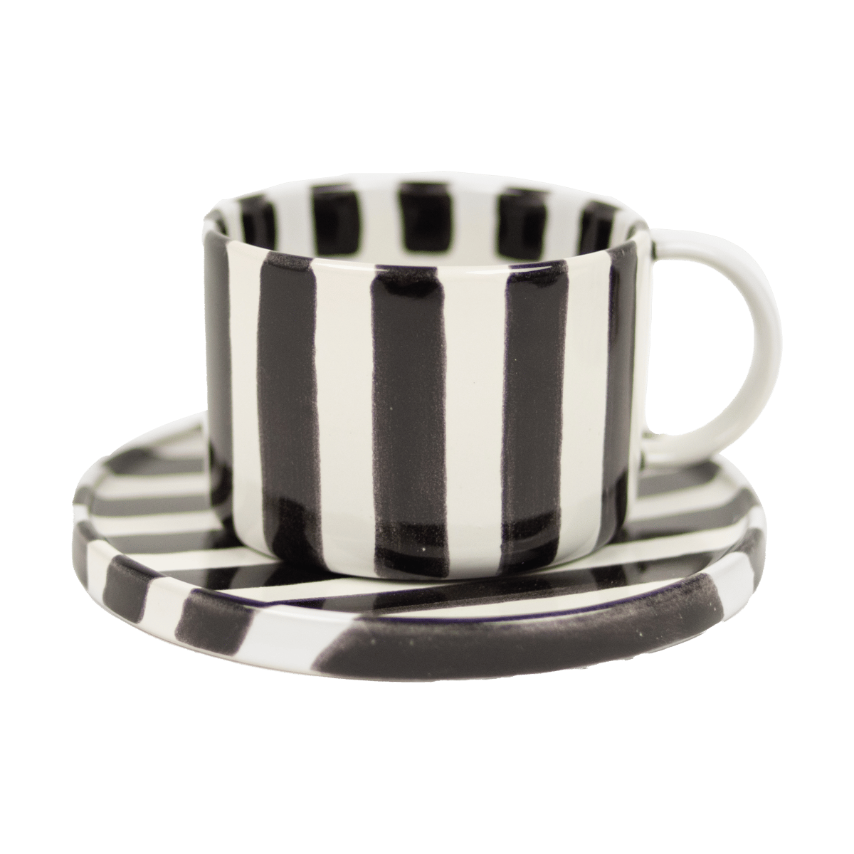 Olsson & Jensen Monica kopp med fat Svart | Skandinavisk Design | Kaffekoppar | Svart