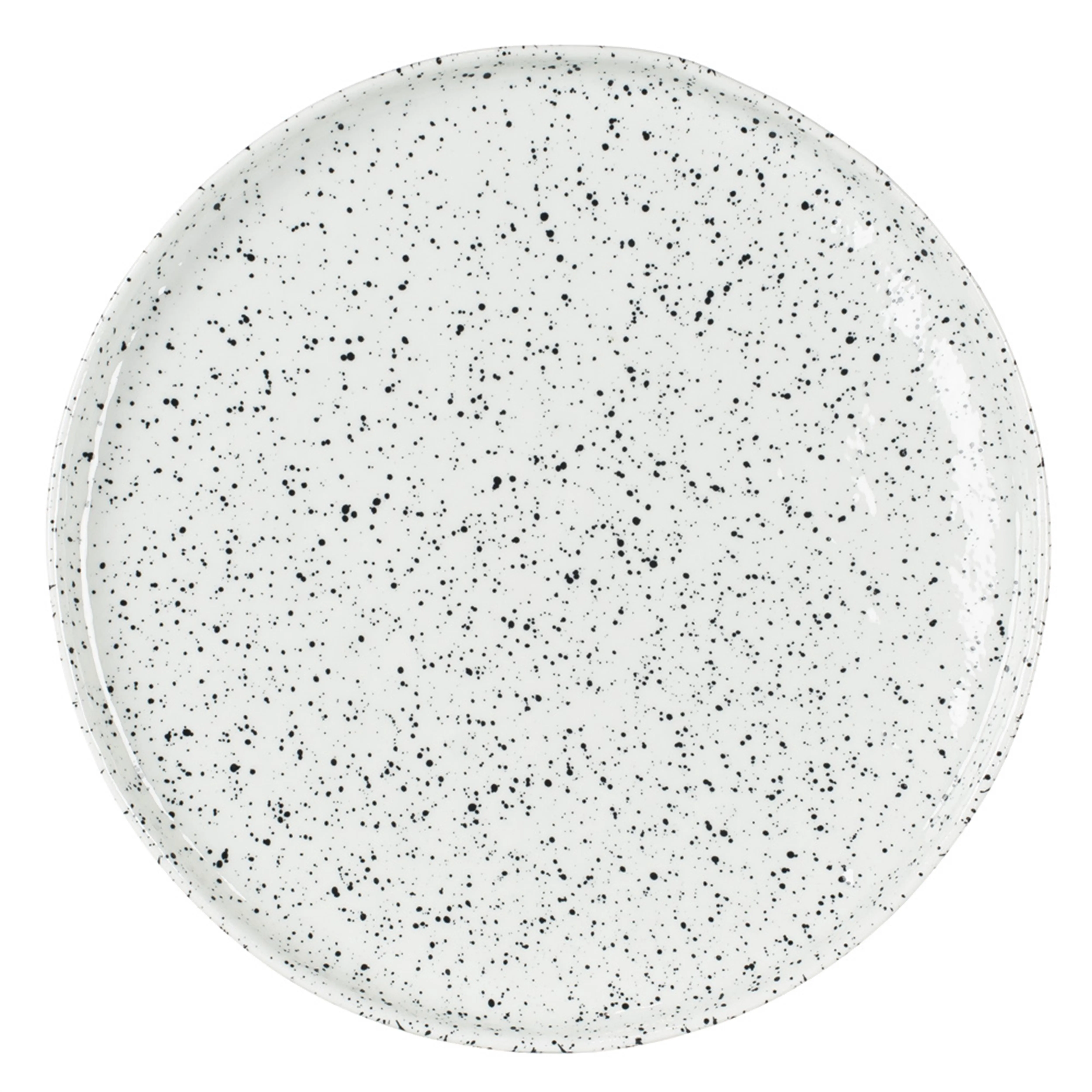 Poppi assiett 21 cm, vit-svart