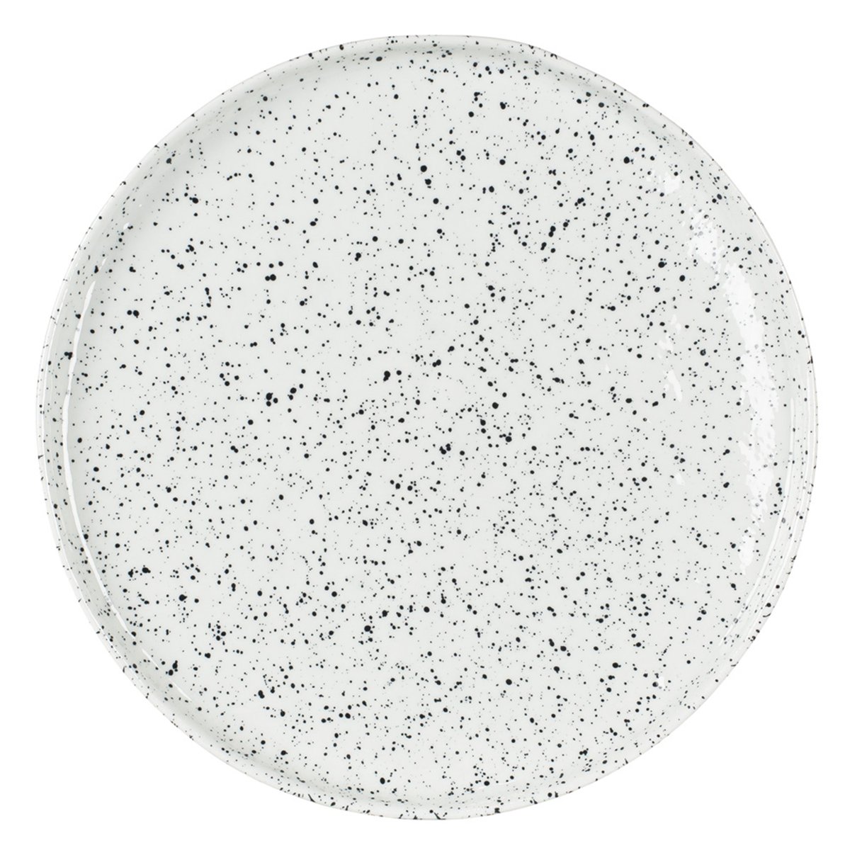 Olsson & Jensen Poppi mattallrik 27 cm vit-svart | Skandinavisk Design | Mattallrikar | Svart