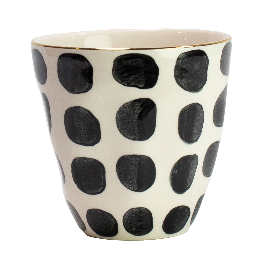 Olsson & Jensen Vigdis mugg Svart-vit-guld | Skandinavisk Design | Kaffekoppar | Svart