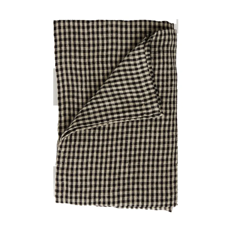 Olsson & Jensen Vipa linneduk 150x300 cm Svart-sand