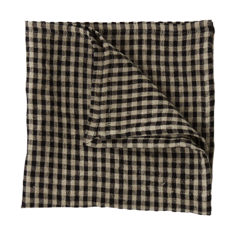 Olsson & Jensen Vipa linneservett 45x45 cm Svart-sand