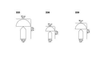 Atollo small 238 bordslampa metall - Gold - Oluce