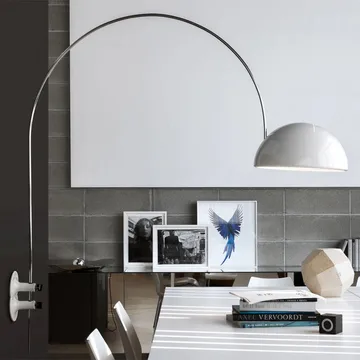 Coupé 1159 vägglampa - white, kromstativ - Oluce