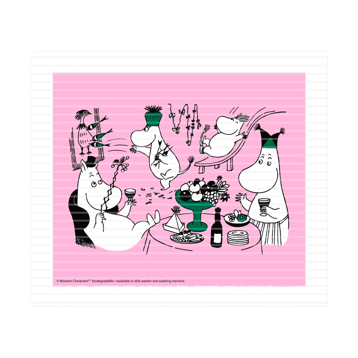 Opto Design Moomin 80 disktrasa 17x20 cm Rosa | Skandinavisk Design | Disktrasor & Diskborstar | Rosa