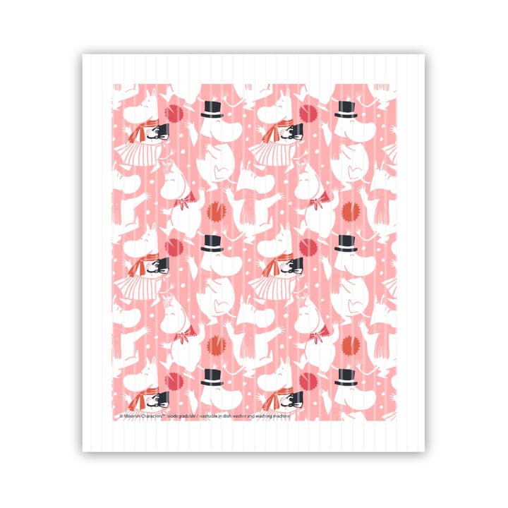 Moomin celebration diskduk 17x14.5 cm - Vit-rosa - Opto Design