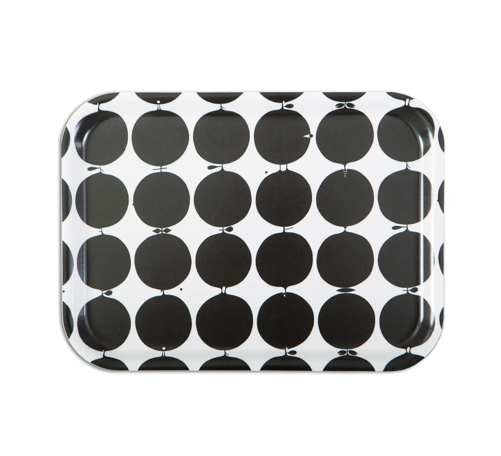 Tallyho bricka 36x28 cm, Svart-vit Opto Design