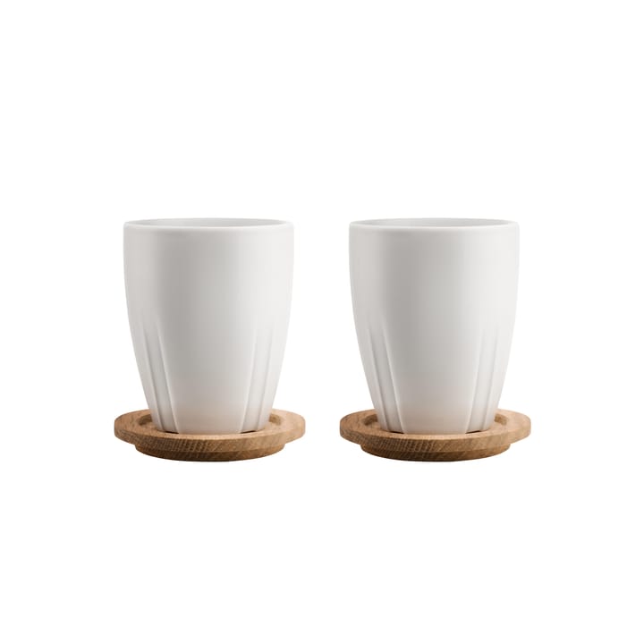 Bruk mugg med trälock 2-pack - askgrå - Orrefors