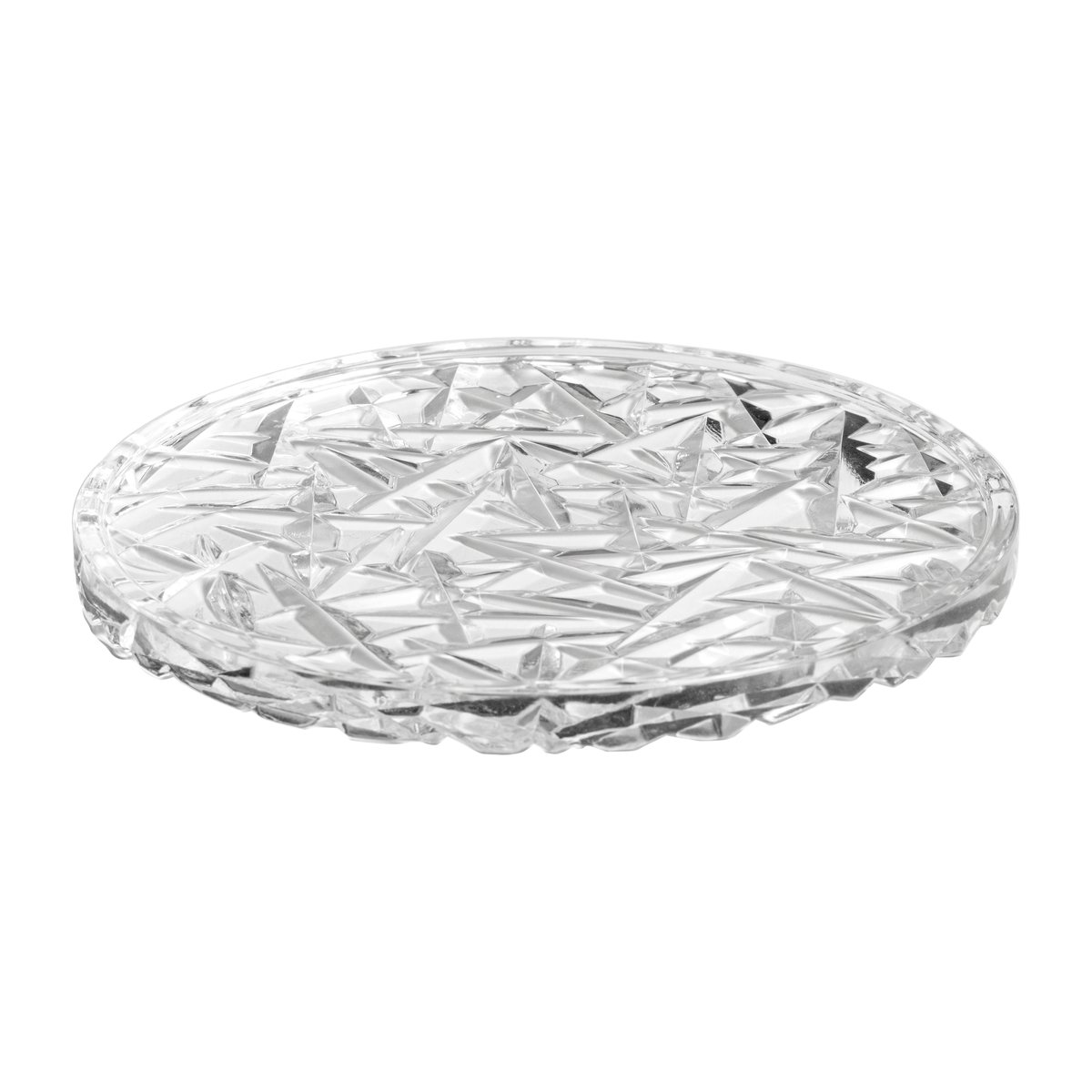 Orrefors Carat glasunderlägg 12,5 cm Klar | Skandinavisk Design | Glasunderlägg | Transparent