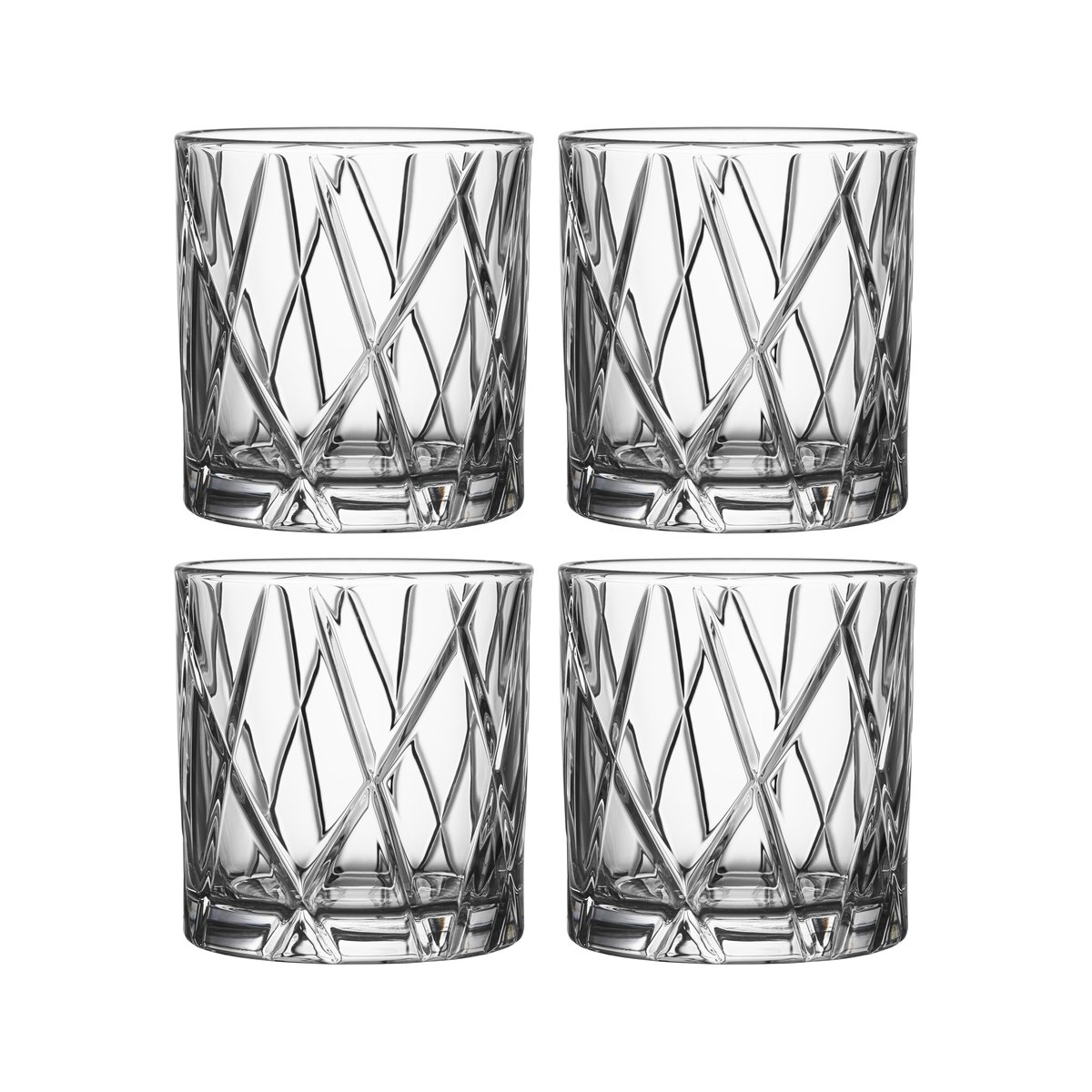 Orrefors City Double Old Fashioned glas 4-pack 34 cl