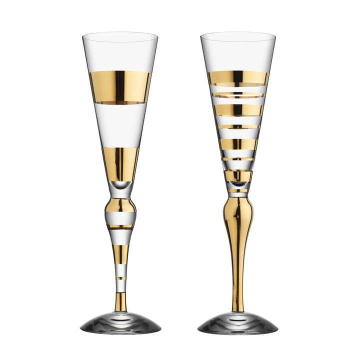 Clown Gold champagneglas 2-pack - 20 cl - Orrefors
