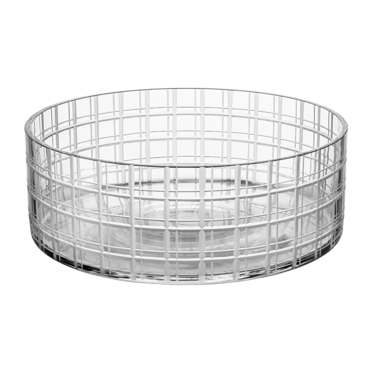 Orrefors Cut in number skål Ø27,5 cm Rutmönster