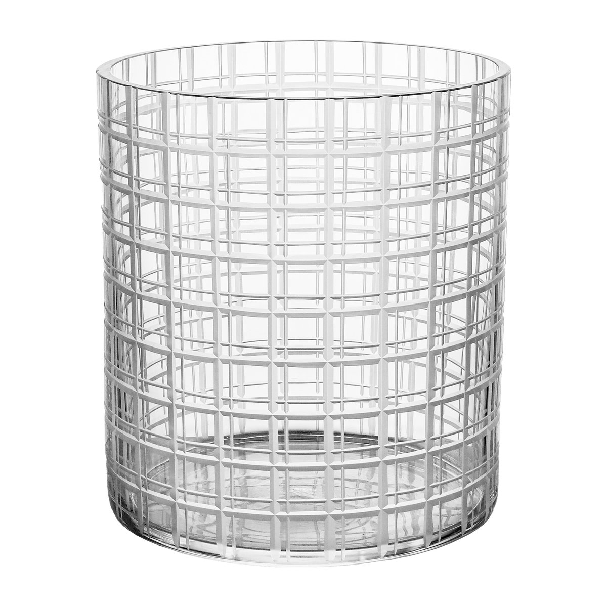 Orrefors Cut in number vas 20 cm Rutmönster | Skandinavisk Design | Vaser | Transparent