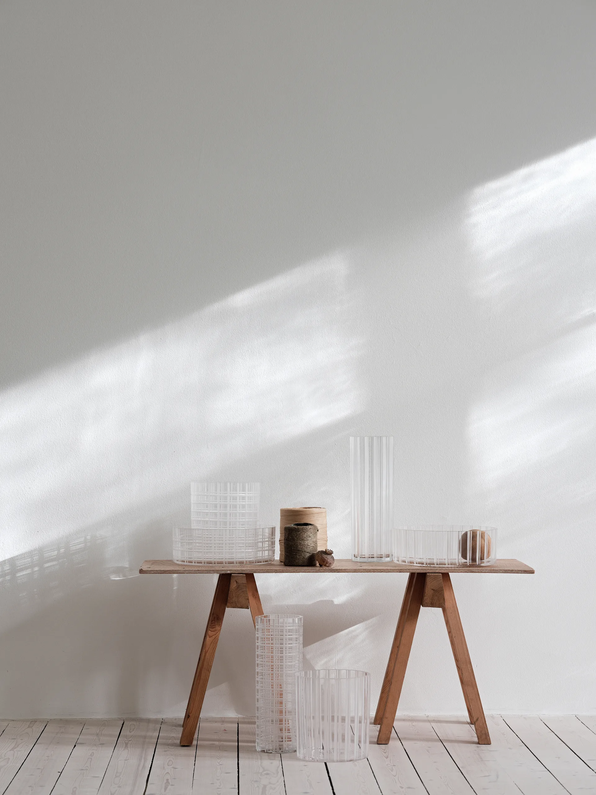 Cut in number vas 20 cm, Rutmönster Orrefors