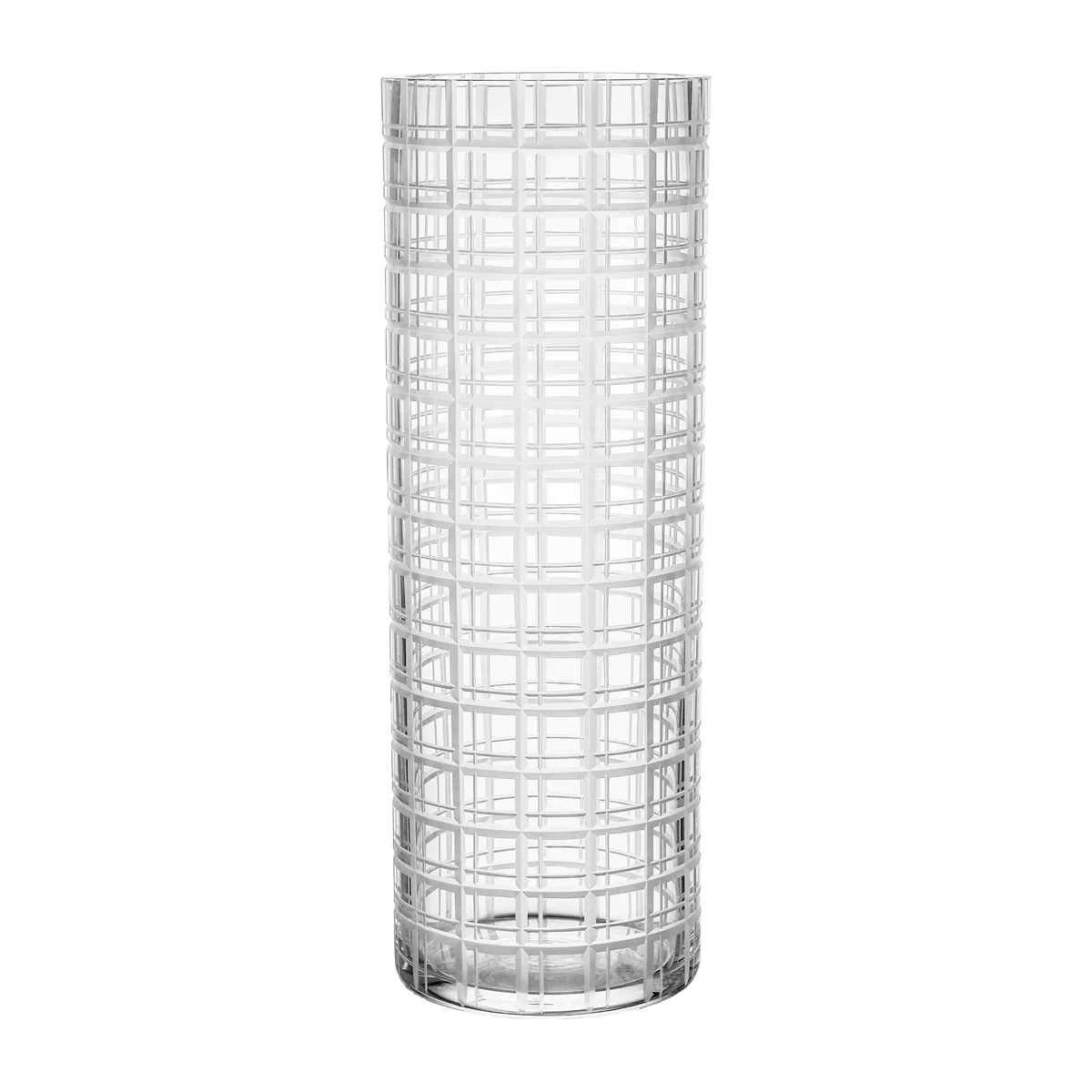 Orrefors Cut in number vas 33 cm Rutmönster