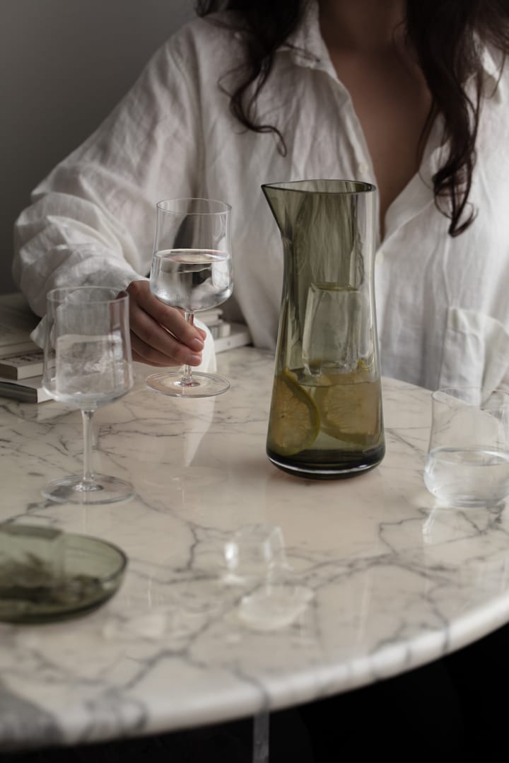 Informal karaff med skål 1 L, Oliv Orrefors